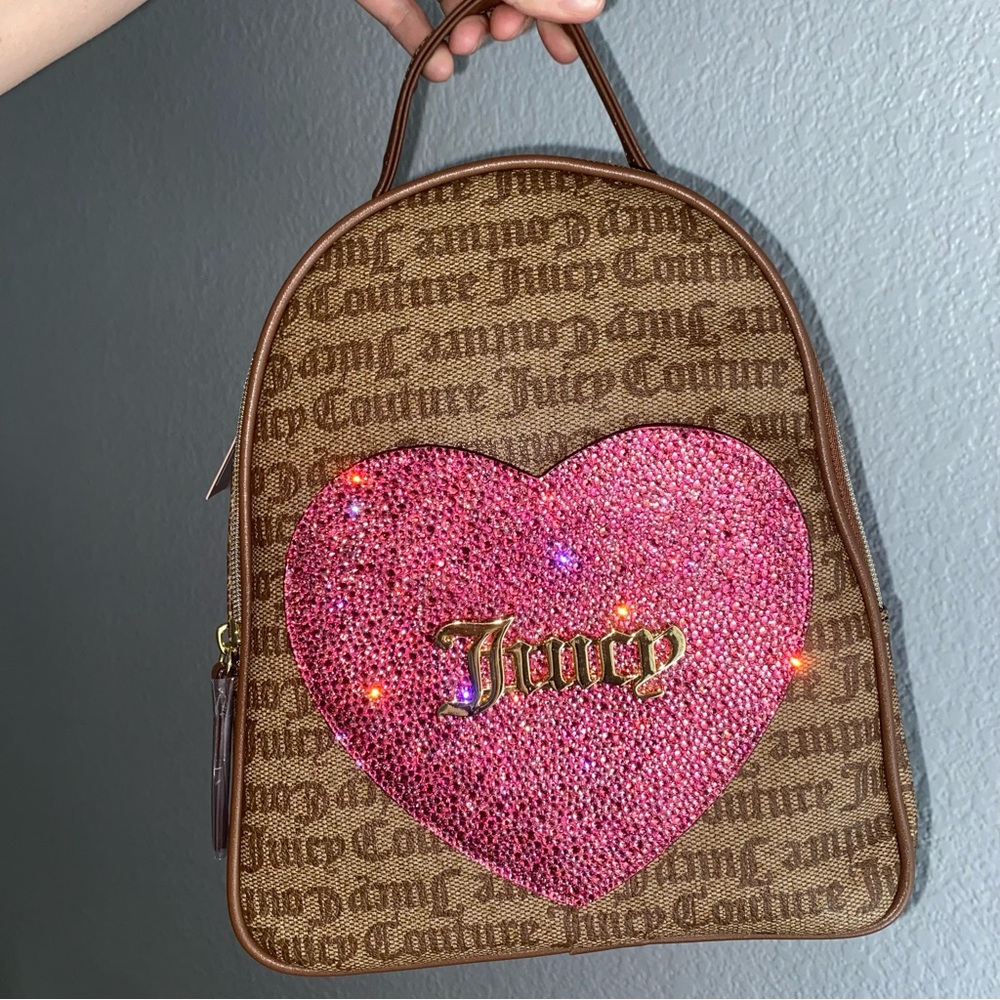NWT Juicy Couture Love Actually Backpack Bling strassed bedazzled rhinestone